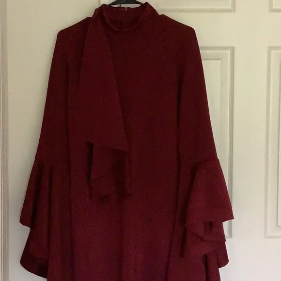 burgundy dress used Elan Brunch Maxi Dress Black main image 0